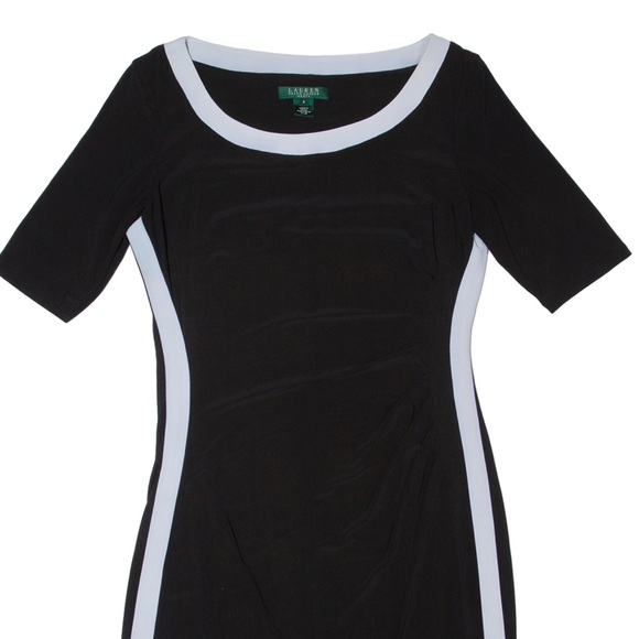 LAUREN RALPH LAUREN / Bodycon stretch Dress Short Sleeve / black / size 6 - Picture 9 of 10